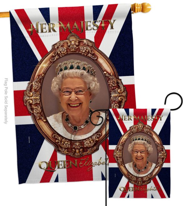 Her Majesty QE II - Expression Inspirational Vertical Impressions Decorative Flags HG180340 Made In USA - Image 3