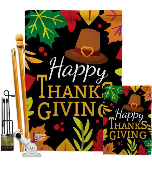 Happy Thanksgiving Leaves - Thanksgiving Fall Vertical Impressions Decorative Flags HG113062 Made In USA - Image 6