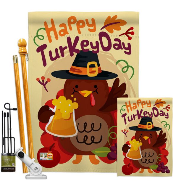 Happy Turkey Day - Thanksgiving Fall Vertical Impressions Decorative Flags HG113065 Made In USA - Image 6