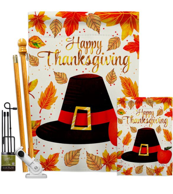 Capotain Thanksgiving - Thanksgiving Fall Vertical Impressions Decorative Flags HG113109 Made In USA - Image 6
