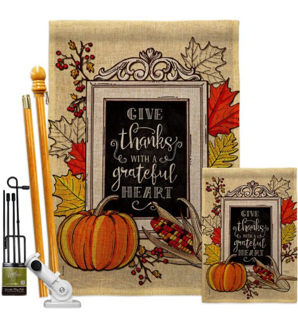 Grateful Heart - Thanksgiving Fall Vertical Impressions Decorative Flags HG113113 Made In USA - Image 18