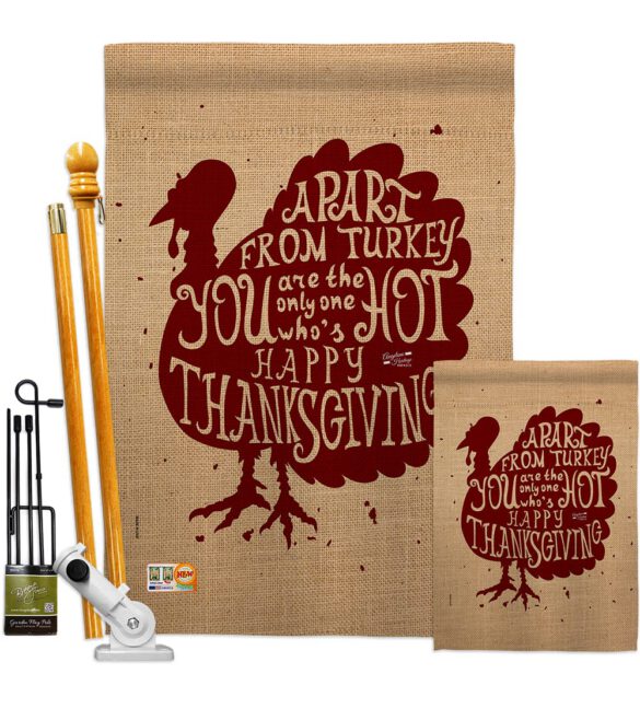 A Part From Turkey - Thanksgiving Fall Vertical Impressions Decorative Flags HG137118 Made In USA - Image 7