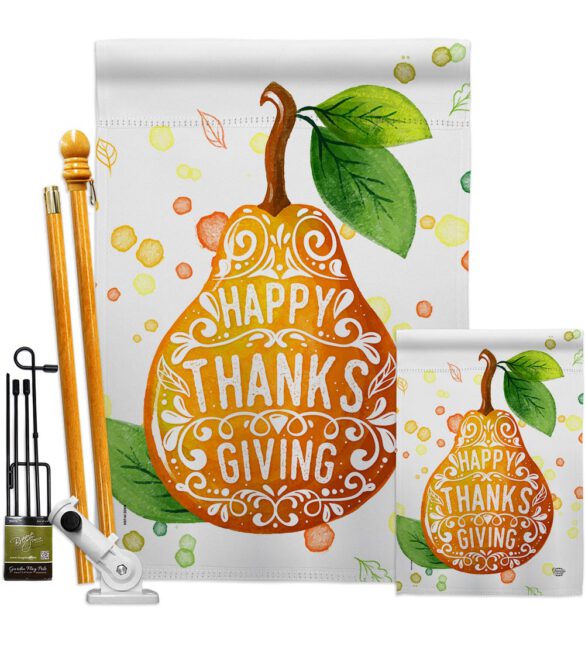 Happy Thanks Giving - Thanksgiving Fall Vertical Impressions Decorative Flags HG192253 Made In USA - Image 6