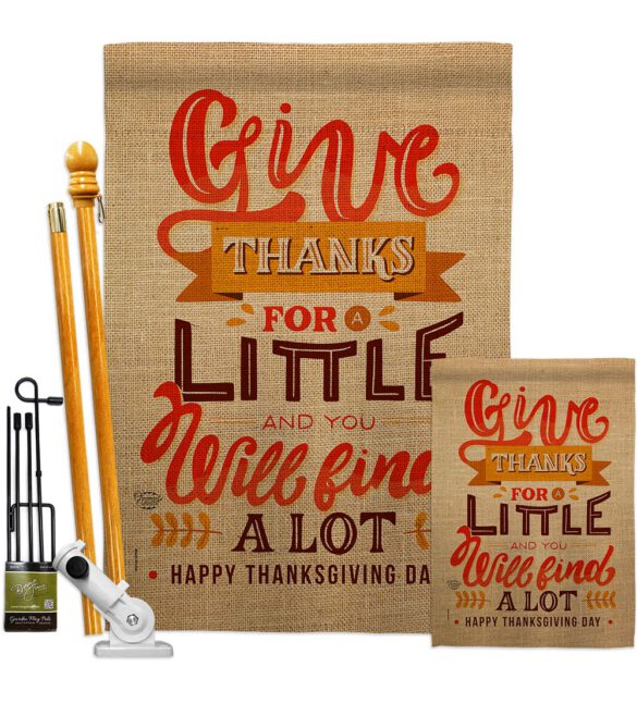Give Thanks - Thanksgiving Fall Vertical Impressions Decorative Flags HG192254 Made In USA - Image 6