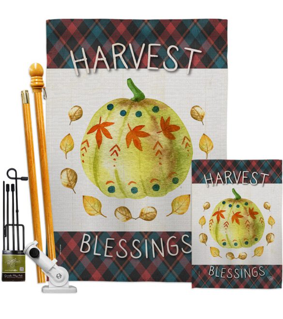 Colorful Pumpkin Thanksgiving - Thanksgiving Fall Vertical Impressions Decorative Flags HG192272 Made In USA - Image 6