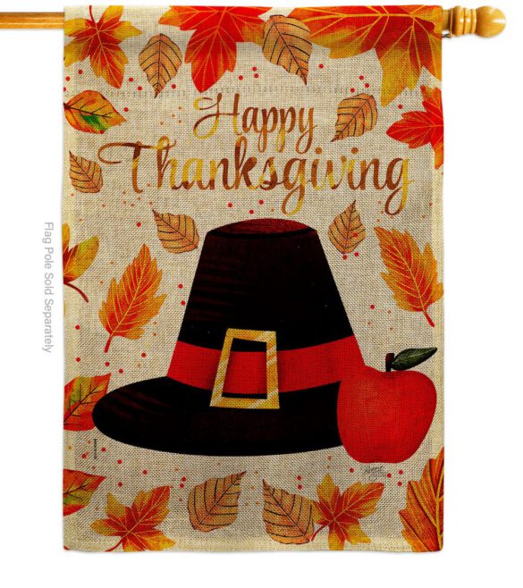Capotain Thanksgiving - Thanksgiving Fall Vertical Impressions Decorative Flags HG113109 Made In USA - Image 14