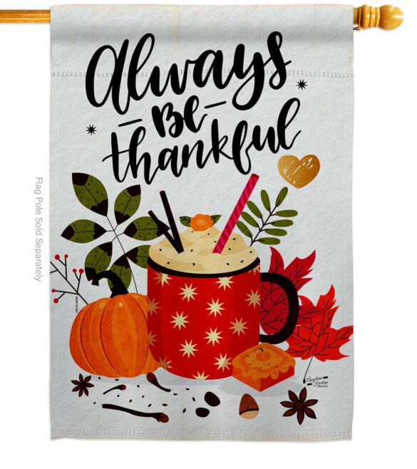Always Thankful - Thanksgiving Fall Vertical Impressions Decorative Flags HG137591 Made In USA - Image 3