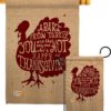 A Part From Turkey - Thanksgiving Fall Vertical Impressions Decorative Flags HG137118 Made In USA