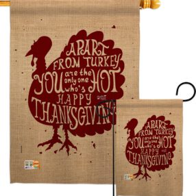 A Part From Turkey - Thanksgiving Fall Vertical Impressions Decorative Flags HG137118 Made In USA