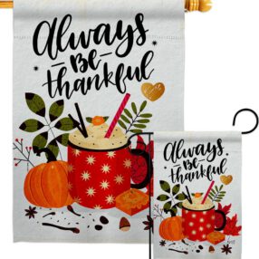 Always Thankful - Thanksgiving Fall Vertical Impressions Decorative Flags HG137591 Made In USA