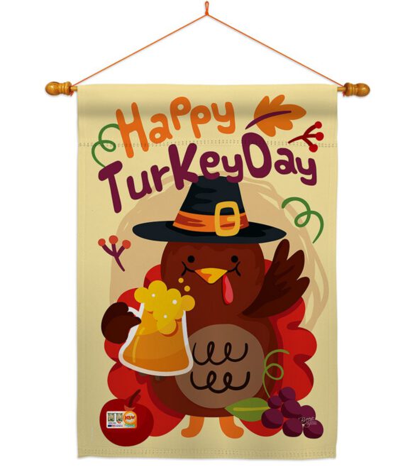 Happy Turkey Day - Thanksgiving Fall Vertical Impressions Decorative Flags HG113065 Made In USA - Image 14