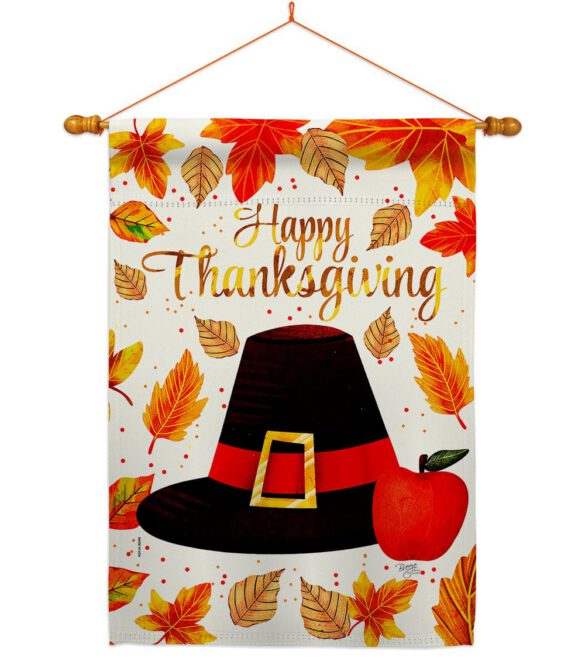 Capotain Thanksgiving - Thanksgiving Fall Vertical Impressions Decorative Flags HG113109 Made In USA - Image 12