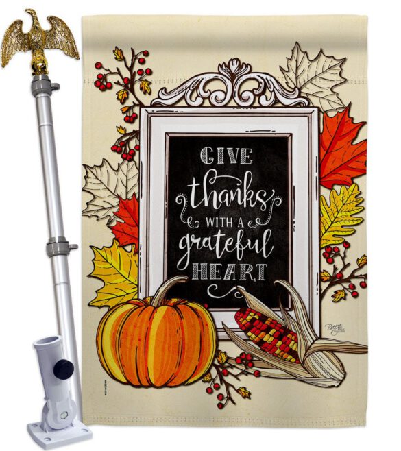 Grateful Heart - Thanksgiving Fall Vertical Impressions Decorative Flags HG113113 Made In USA - Image 11