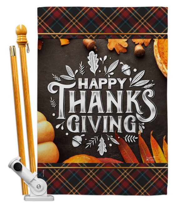 Happy Thanks Giving - Thanksgiving Fall Vertical Impressions Decorative Flags HG137264 Made In USA - Image 5