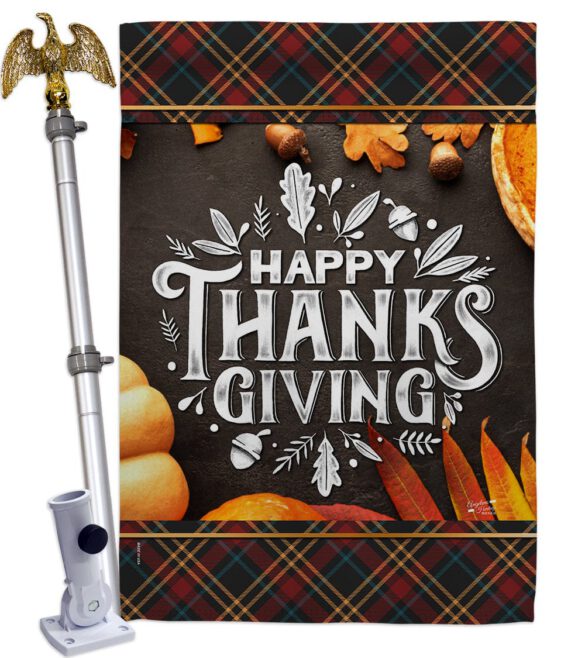 Happy Thanks Giving - Thanksgiving Fall Vertical Impressions Decorative Flags HG137264 Made In USA - Image 9