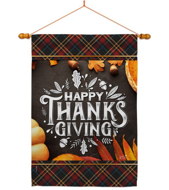 Happy Thanks Giving - Thanksgiving Fall Vertical Impressions Decorative Flags HG137264 Made In USA - Image 10