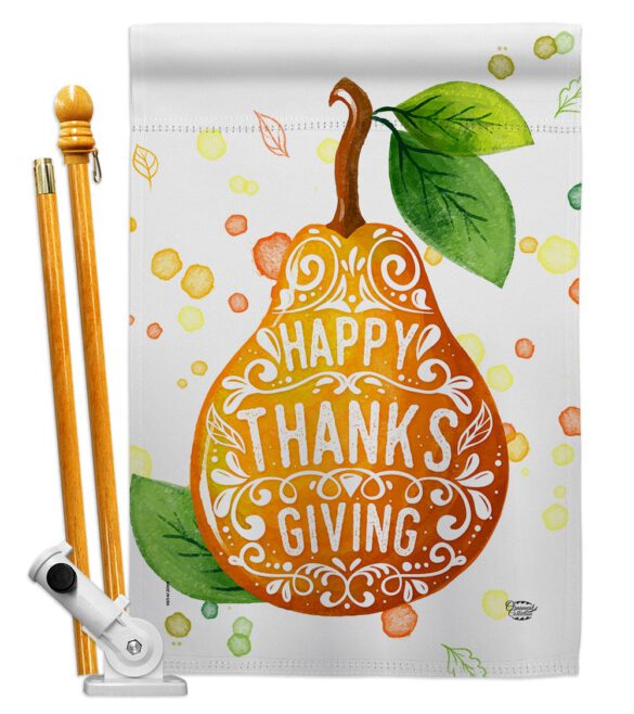 Happy Thanks Giving - Thanksgiving Fall Vertical Impressions Decorative Flags HG192253 Made In USA - Image 5