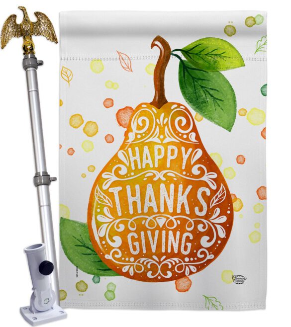 Happy Thanks Giving - Thanksgiving Fall Vertical Impressions Decorative Flags HG192253 Made In USA - Image 9