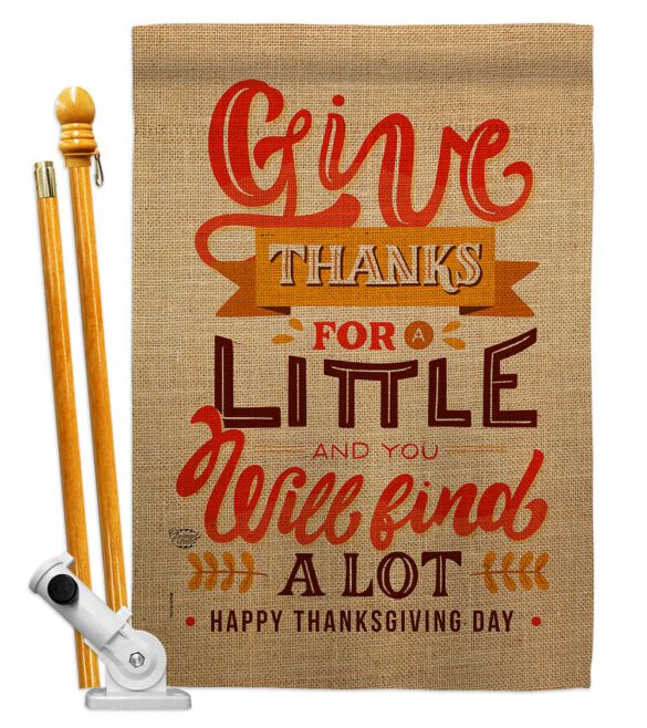 Give Thanks - Thanksgiving Fall Vertical Impressions Decorative Flags HG192254 Made In USA - Image 5