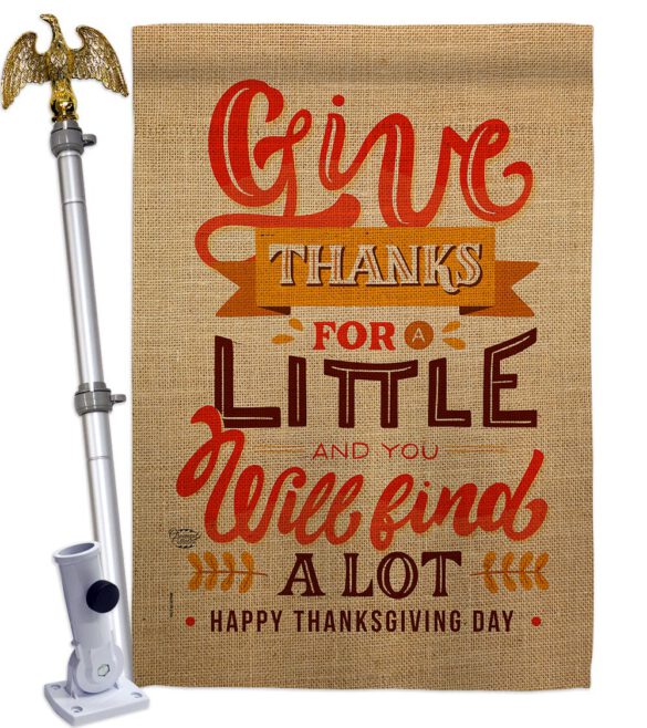 Give Thanks - Thanksgiving Fall Vertical Impressions Decorative Flags HG192254 Made In USA - Image 9