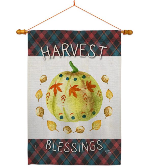 Colorful Pumpkin Thanksgiving - Thanksgiving Fall Vertical Impressions Decorative Flags HG192272 Made In USA - Image 10