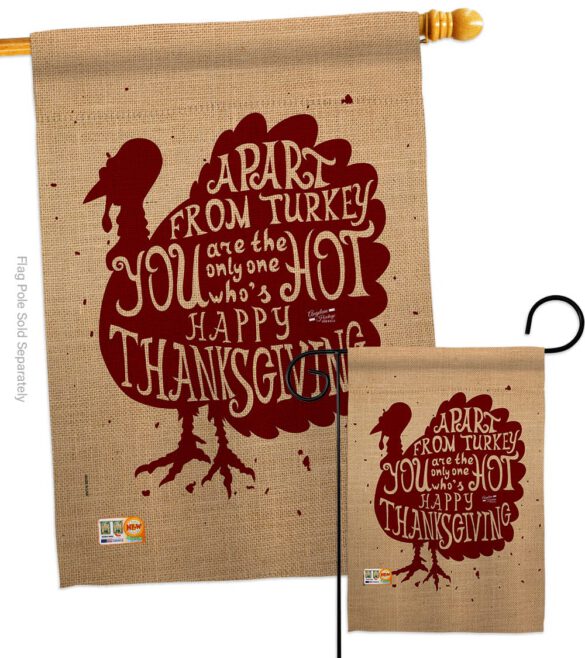 A Part From Turkey - Thanksgiving Fall Vertical Impressions Decorative Flags HG137118 Made In USA - Image 4