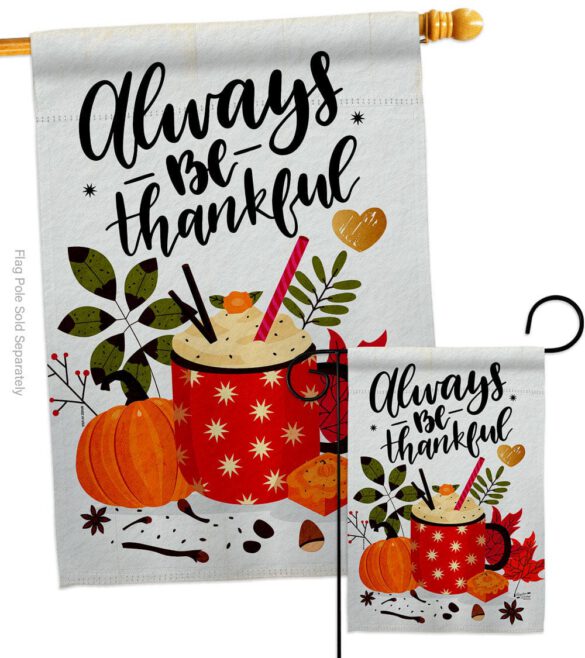 Always Thankful - Thanksgiving Fall Vertical Impressions Decorative Flags HG137591 Made In USA - Image 4