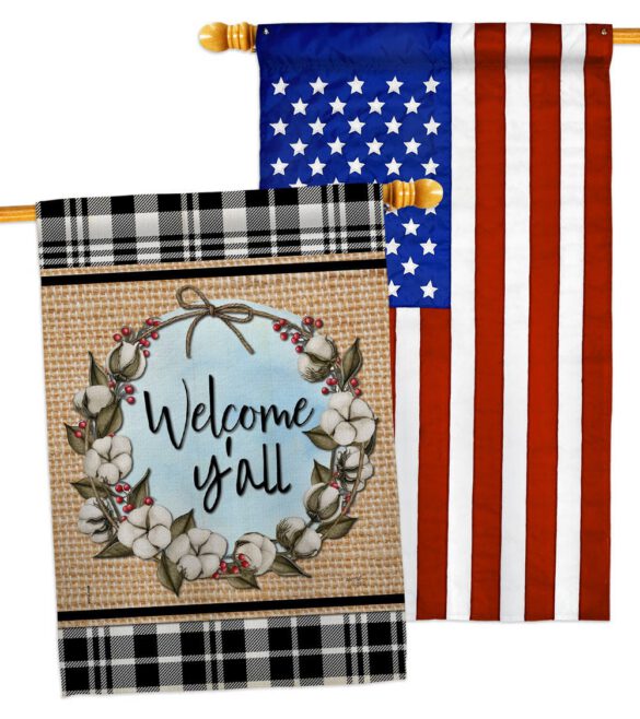 Cotton Y'all - Southern Country & Primitive Vertical Impressions Decorative Flags HG120050 Made In USA - Image 10