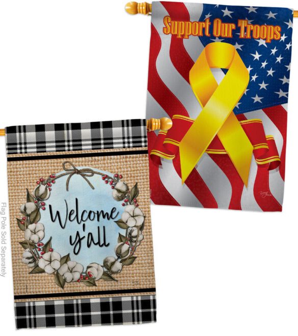 Cotton Y'all - Southern Country & Primitive Vertical Impressions Decorative Flags HG120050 Made In USA - Image 14