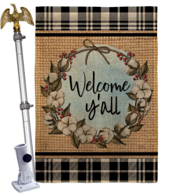 Cotton Y'all - Southern Country & Primitive Vertical Impressions Decorative Flags HG120050 Made In USA - Image 41