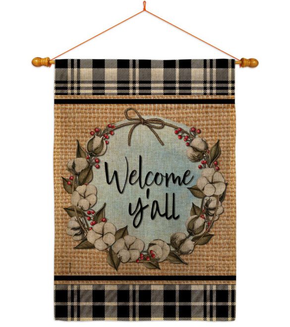 Cotton Y'all - Southern Country & Primitive Vertical Impressions Decorative Flags HG120050 Made In USA - Image 42