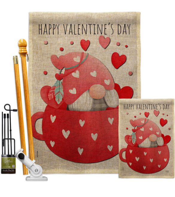 Gnome Love You - Valentines Spring Vertical Impressions Decorative Flags HG120045 Made In USA - Image 27