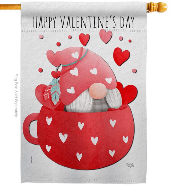Gnome Love You - Valentines Spring Vertical Impressions Decorative Flags HG120045 Made In USA - Image 2