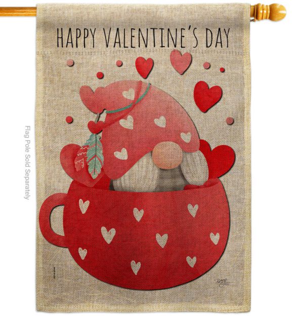 Gnome Love You - Valentines Spring Vertical Impressions Decorative Flags HG120045 Made In USA - Image 23