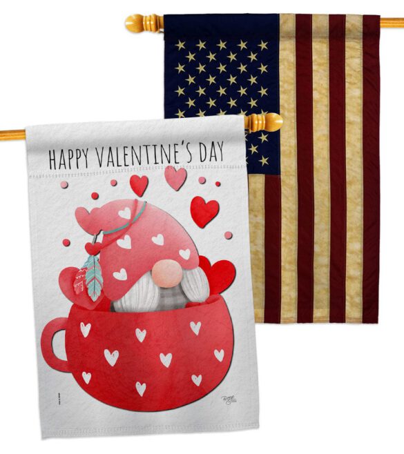 Gnome Love You - Valentines Spring Vertical Impressions Decorative Flags HG120045 Made In USA - Image 8