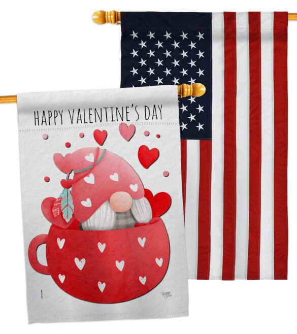Gnome Love You - Valentines Spring Vertical Impressions Decorative Flags HG120045 Made In USA - Image 15