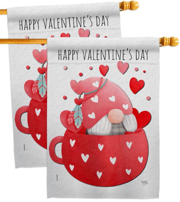 Gnome Love You - Valentines Spring Vertical Impressions Decorative Flags HG120045 Made In USA - Image 12