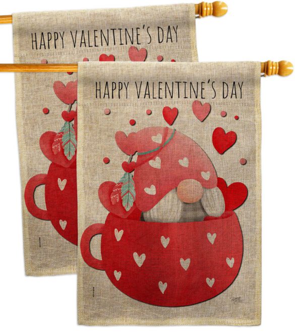 Gnome Love You - Valentines Spring Vertical Impressions Decorative Flags HG120045 Made In USA - Image 33