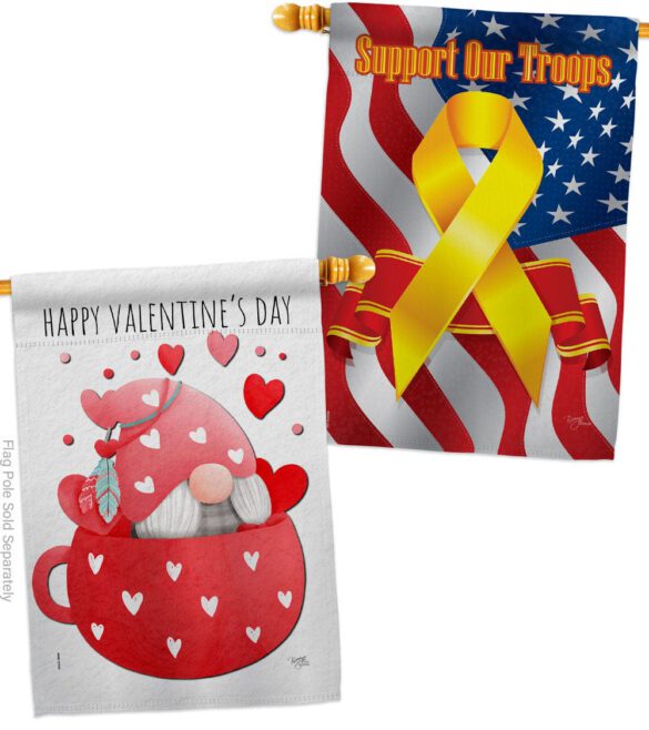 Gnome Love You - Valentines Spring Vertical Impressions Decorative Flags HG120045 Made In USA - Image 14