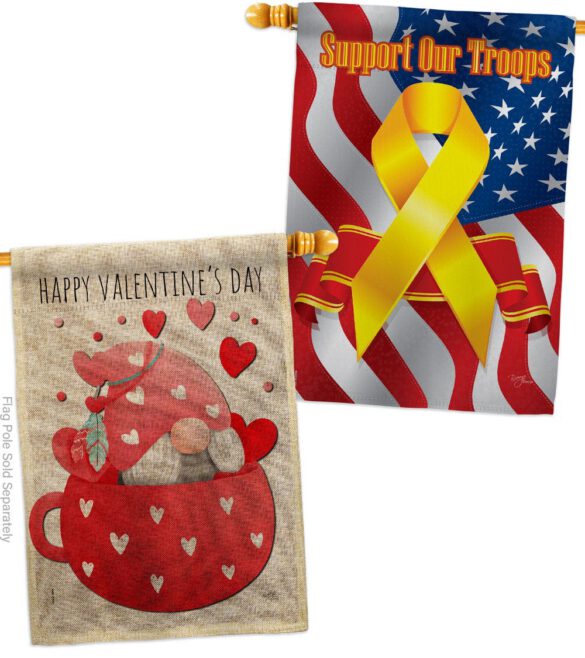 Gnome Love You - Valentines Spring Vertical Impressions Decorative Flags HG120045 Made In USA - Image 35
