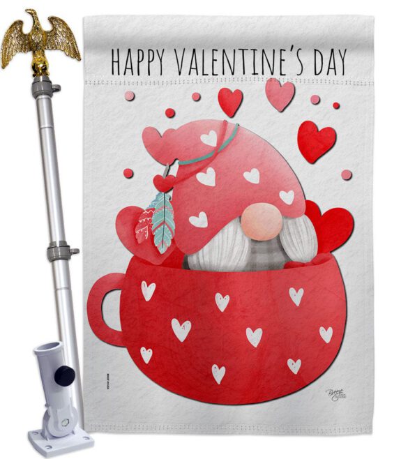 Gnome Love You - Valentines Spring Vertical Impressions Decorative Flags HG120045 Made In USA - Image 20