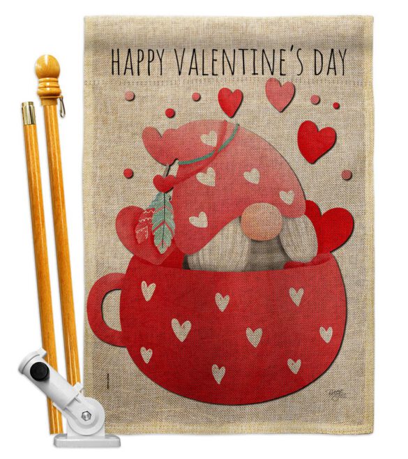 Gnome Love You - Valentines Spring Vertical Impressions Decorative Flags HG120045 Made In USA - Image 26