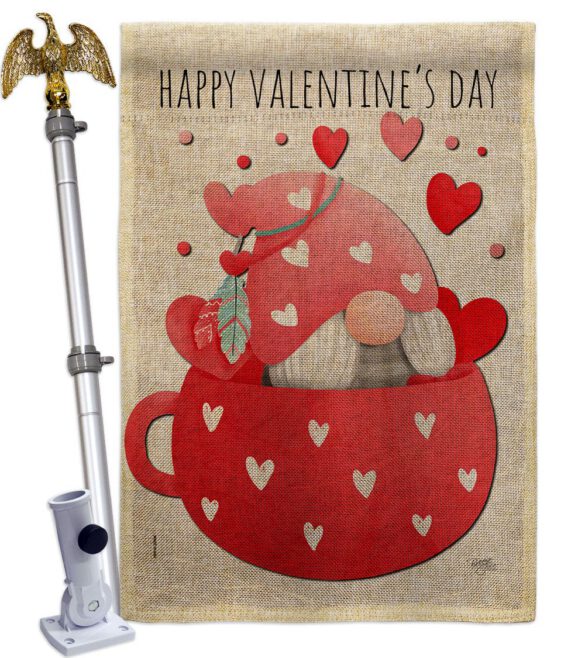 Gnome Love You - Valentines Spring Vertical Impressions Decorative Flags HG120045 Made In USA - Image 41