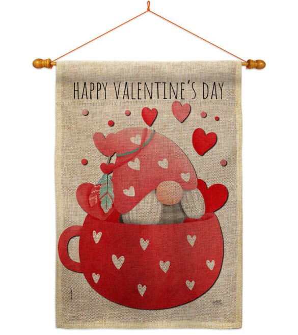Gnome Love You - Valentines Spring Vertical Impressions Decorative Flags HG120045 Made In USA - Image 42