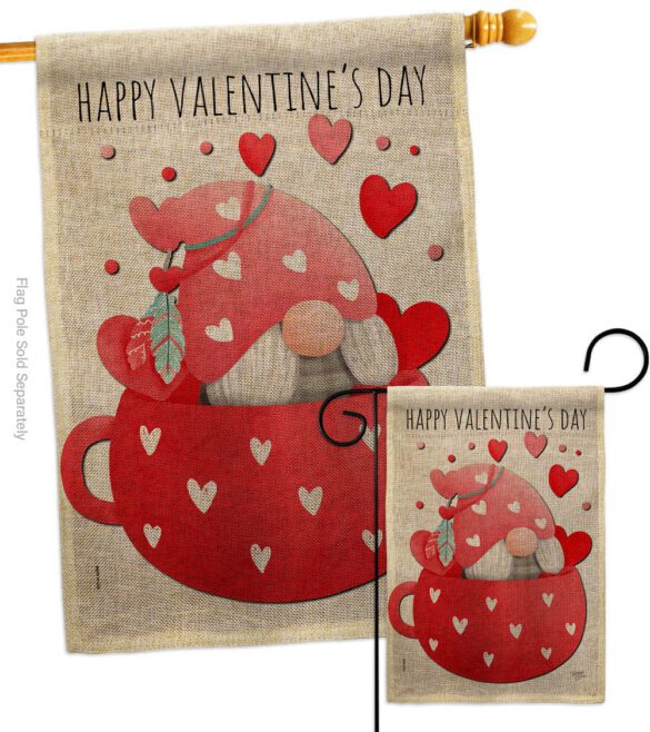 Gnome Love You - Valentines Spring Vertical Impressions Decorative Flags HG120045 Made In USA - Image 24