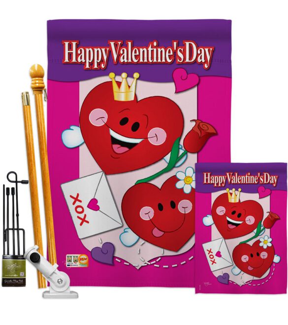 Happy Valentine's Day - Valentines Spring Vertical Impressions Decorative Flags HG101040 Made In USA - Image 6
