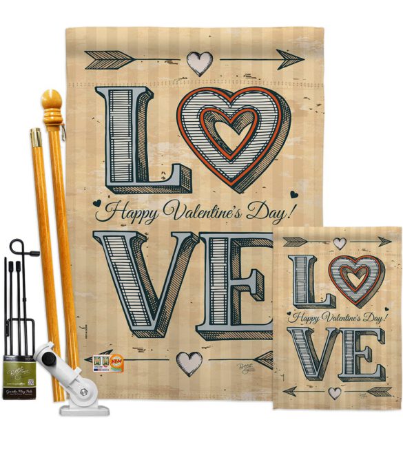 Classic Love - Valentines Spring Vertical Impressions Decorative Flags HG101061 Made In USA - Image 6