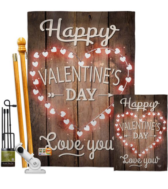 Happy Valentine's Day - Valentines Spring Vertical Impressions Decorative Flags HG191094 Made In USA - Image 6