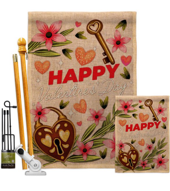 Heart & Luck - Valentines Spring Vertical Impressions Decorative Flags HG192395 Made In USA - Image 16