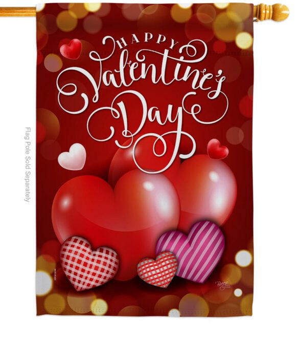 Beloved Valentine's Day - Valentines Spring Vertical Impressions Decorative Flags HG101062 Made In USA - Image 2